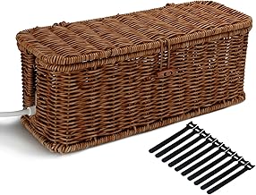 The Rattan Cable Box That Makes Your Desk Look Intentional
